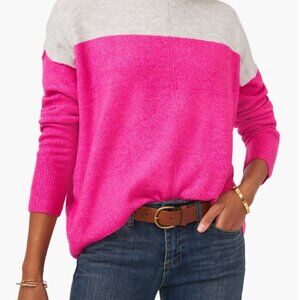 Vince Camuto color block crew neck sweater